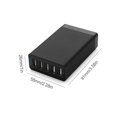 thumbnail image 4 of pitrice Multi-Port Chargeur Multiprise à Action Rapide Résistant à l'Usure Apparence Exquise Tour de Vie Distinctive pour Téléphone Noir Prise US, 4 of 8