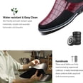thumbnail image 4 of Mocassins Décontractés pour Hommes Mode Simples en Cuir Marche Oxford Respirants Confortables à Enfiler Pantoufles Rouges 8.5 US, 4 of 7