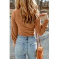 thumbnail image 3 of FOLUNSI Elegant Textured Top - U-Neck, Stretchy, All-Day Comfort, 3 of 8