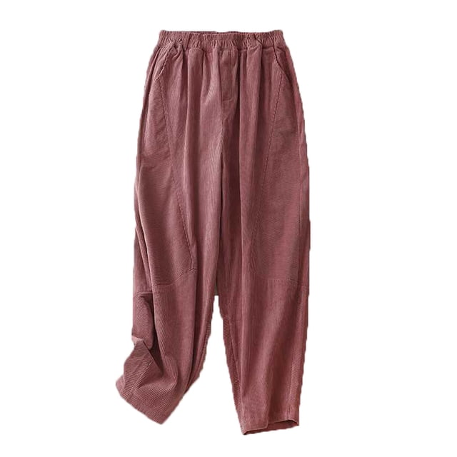 Birdeem Womens Fashion Solid Color Casual Elastic Waist Pockets Long Pants