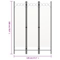 thumbnail image 4 of vidaXL 3-Panel Room Divider White 120x180 cm, 4 of 4