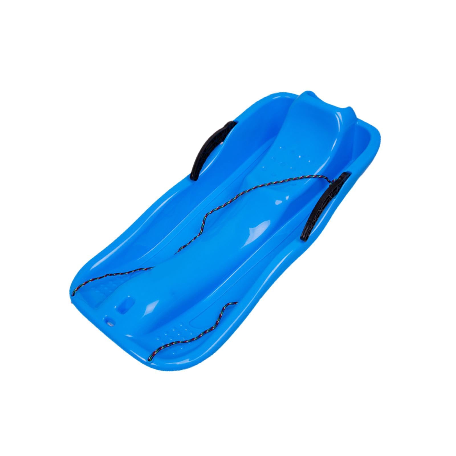 Portable Toboggan Kids Sledge Sledding Double Human Sleigh Winter Snow Sled for Blue