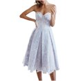 thumbnail image 2 of Gspmoly Robes d'Été pour Femmes, Robe de Fête Sans Manches en Dentelle Unie pour Femmes, Robes de Cocktail Économies, 2 of 6