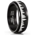thumbnail image 1 of Men's Stainless Steel Forest Trees Spinner Fidget Ring Anxiety Band Outdoor 8MM, 1 of 4