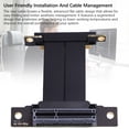 thumbnail image 4 of PCIe 4.0 GPU Extension Cable Riser Card, 90 Degree Flexible 8GBps High Speed Backward for PC Cases Servers Gaming Systems, 4 of 7