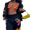 thumbnail image 3 of Ensemble Survêtement pour Femmes, Chandails à Capuchon à Fermeture Éclair + Pantalons de Jogging, Ensemble 2 Pcs, 3 of 6