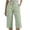 Pantalon capri Vert-Doux pour Femme, variante sur Brnmxoke Pantalon Capri pour Femmes Taille Élastique 2026 Été Décontracté Taille Haute à Boutons Ample Voyage Randonnée Pantalon Court avec Poches Gris Foncé,m
