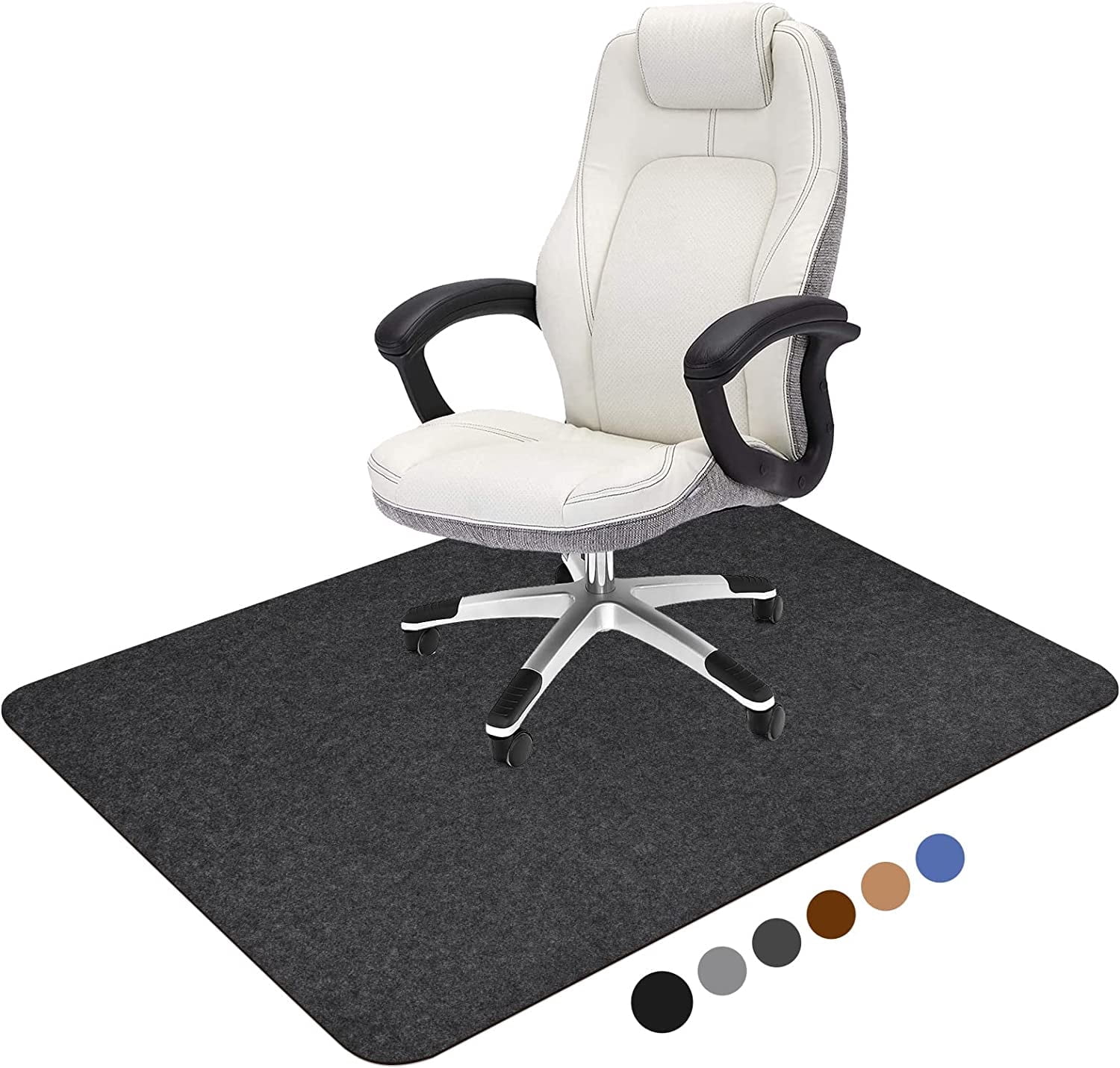 Chair Mat for Hardwood Floor,55" x 35"Office Chair Mats,Floor Protector For Desk Chair,Dark Grey