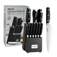 thumbnail image 1 of Hecef 14 Pcs Knife Block Set High Carbon Stainless Steel Cutlery Set with Chef Steak Knives, 1 of 10