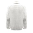 thumbnail image 3 of cllios White Sweaters for Women oversized Turtleneck Jumpers Casual Lantern Sleeve Knit Textured Sweater Pure Color Ribbed Pullover Tops, 3 of 4