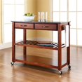 thumbnail image 2 of Crosley 2 Drawer Black Granite Top Kitchen Cart in Cherry, 2 of 8