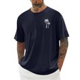 thumbnail image 1 of Birdeem Chemises pour Hommes Hommes Imprimé Col Rond Décontracté Mode Manches Courtes Blouses Col Rond Chemises, 1 of 1