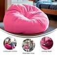 thumbnail image 2 of Oversized Solid Light Pink Bean Bag Chair, 2 of 9