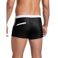 thumbnail image 3 of QATAINLAV Back to College Sales, Mens Square Leg Swim Briefs Casual Drawstring Swim Trunks Quick Dry Athletic Training Swimsuit Board Shorts Summer Beach Outfits Black XXL, 3 of 4