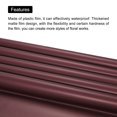 thumbnail image 4 of Unique Bargains Double Sided Color Flower Wrapping Paper Wine 22.8'x22.8' Waterproof 10 Pack, 4 of 5