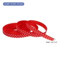 thumbnail image 2 of Uxcell Grosgrain Ribbons with White Dots Ribbon Bow Decoration Crafts Gift Wrapping Wedding Red 25 Yards 3/8 Inch, 2 of 7