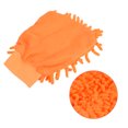 thumbnail image 4 of Unique Bargains Reusable Scratch-Free Cleaning Gloves Microfiber Chenille Mitts, Orange, 4 of 5