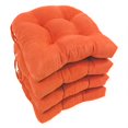 thumbnail image 1 of 16-inch Solid Micro Suede U-shaped Tufted Chair Cushions (Set of 4), 1 of 2