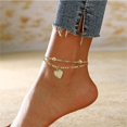 thumbnail image 2 of Heart Initial Beach Bracelets For Women 26 Letters Double Layer Anklet Anklet Bracelets Beach Jewelry, 2 of 9