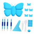 thumbnail image 4 of Diamond Paintings Tray Holder Manicure Tools Holder Large Bead Sorting Plate Blue, 4 of 7