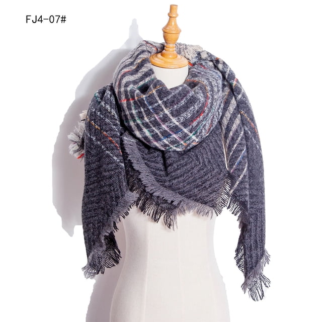 Jusqu'à 65 % de Rabais Mode Hiver Femmes Foulard Colorée Décontractée Foulard à Franges Châle Foulard à la Mode en Liquidation