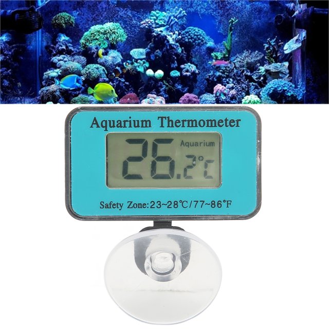 Aquarium , LCD Digital Fish Waterproof High Accuracy Water With Suction Cup Fish Water Terrarium Temperature For Diving