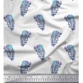 thumbnail image 1 of Soimoi Silk Fabric Leaves & Floral Block Decor Fabric Printed Yard 42 Inch Wide, 1 of 3