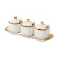 thumbnail image 4 of Abbracc Ceramic Spice Jars Kitchen Organizer Elegant Kitchen Spice Pot for Household Gold, 4 of 9