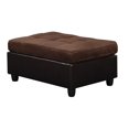 thumbnail image 1 of Coaster Mallory Faux Leather Ottoman in Chocolate, 1 of 3