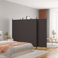 thumbnail image 1 of vidaXL 3-Panel Room Divider Brown 525x180 cm Fabric, 1 of 5