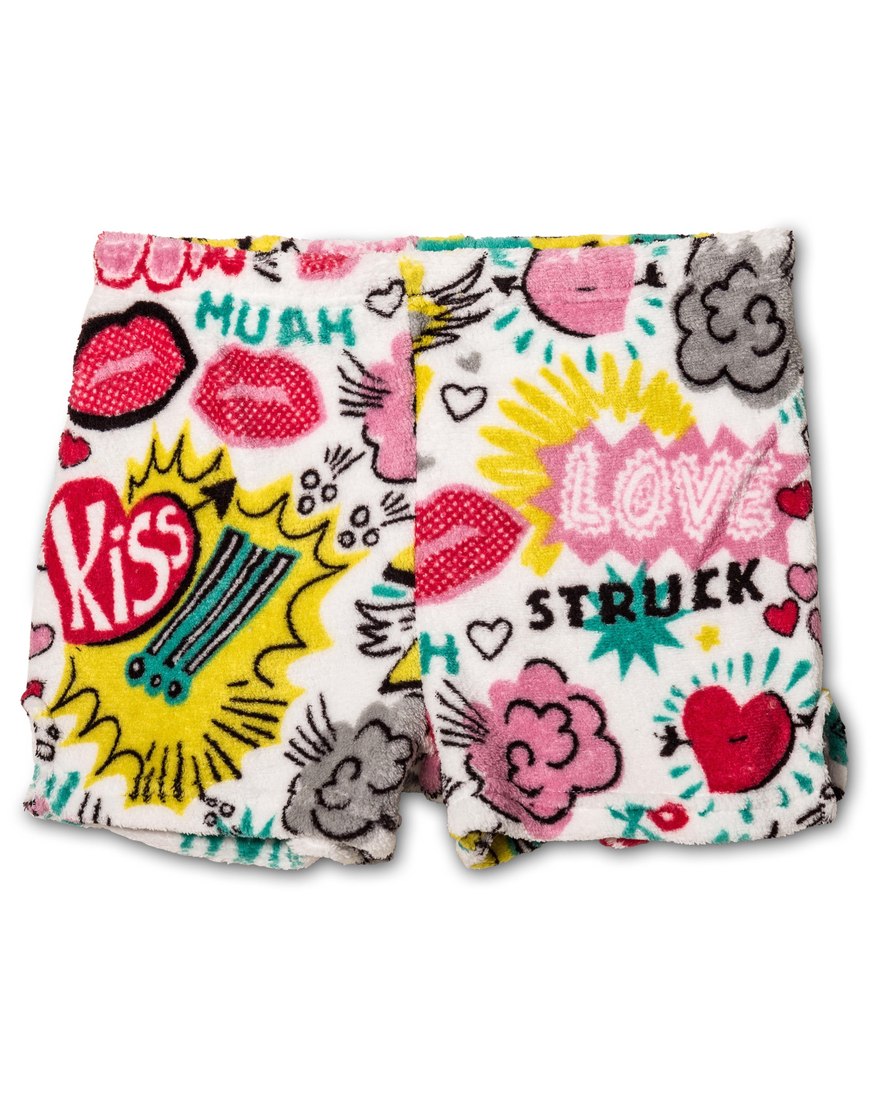 Up Past 8 Boxeurs pour Fille Bas de Pyjama en Peluche Shorts Amusants