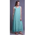 thumbnail image 3 of Bimba Robe de Nuit Maxi en Rayonne pour Femmes, Imprimée, Sans Manches, Robe de Nuit Maxi - TG, 3 of 5