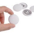 thumbnail image 4 of Unique Bargains 10pcs 48L Fabric Cloth Covered Button 30mm Round Metal Shank Sewing Buttons for Suits Dress Blouses, White, 4 of 5