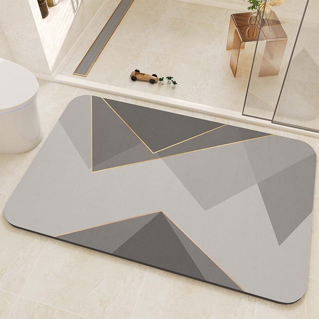 Summer Savings!Super Absorbent Bathroom Bath Mat Quick Dry Floor Mat,Diatomaceous Earth Mat,Non Slip Thin Bathroom Rugs,Rubber Backed,Bathroom Rug in Front Of The Kitchen Sink,Shower Room,Bathtub