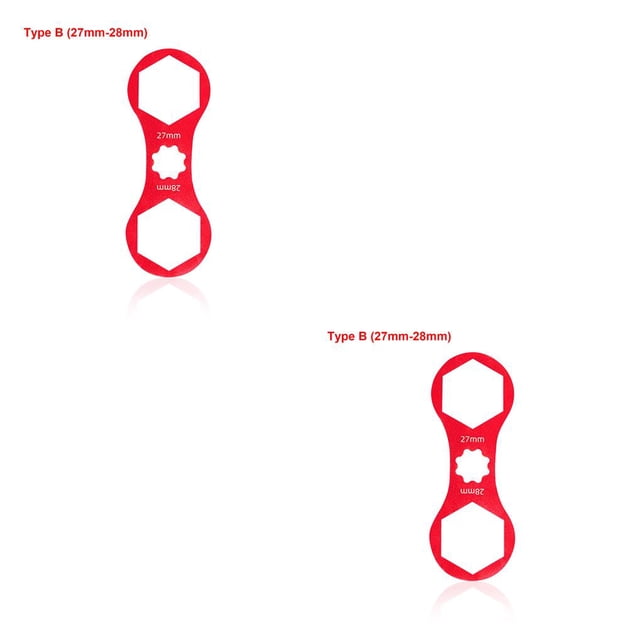 ZLight Clé de Fourche avant de Vélo en Alliage d'Aluminium, Outil de Réparation et de Retrait, Clé de Réparation et de Retrait Destinée à SUNTOUR XCM/XCR/XCT/RST B Rouge (27mm-28mm) 2Ensemble