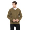 thumbnail image 1 of TOPTIE Mens Cotton Long Sleeve Sweatershirt V-Neck Basic Designed, 1 of 8