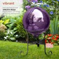 thumbnail image 4 of Alpine Corp GLB292PL Electric Purple Glass Gazing Globe - 2 Pack, 4 of 5