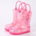 thumbnail image 2 of PMVFHDE Bottes de Pluie Rouges pour Tout-Petits Bottes de Pluie pour Tout-Petit Bottes de Pluie pour Bébé Bottes de Pluie Courtes pour Tout-Petit Faciles à Enfiler Légères Rose,1,5-3 Ans, 2 of 6