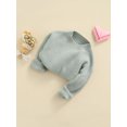 thumbnail image 3 of Kmbangi Chandail d'Automne pour Enfants Unisexe Couleur Unie Col Rond Manches Longues Hauts Tricotés, 3 of 9