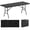 Black, variant on Costway 6 ft Portable Folding Table with HDPE Tabletop Safe Lock Mechanism Carrying Handle White