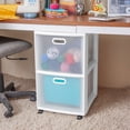 thumbnail image 3 of Sterilite Ultra 2 Drawer Filing Storage Cart, Plastic Rolling Organizer, 4 Pack, 3 of 12