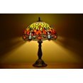 thumbnail image 3 of Tiffany Style Dragonfly Table Lamp Bedside Desk LED Lamp Living Room Stained-Glass 18.1'' Height Multi-color, 3 of 4