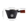 thumbnail image 3 of Kbndieu Stainless Steel Measuring Cup Italian Measuring Cup Wooden Handle Coffee Shot Glass Ounce-Marked Extraction Cup Stainless Steel Scale Cup Kitchen & Dining, 3 of 9
