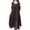 Coffee, variant on Meichang Summer Dresses for Women 2024 Plus Size Maxi Dress Comfy Cotton and Linen Long Dresses Elegant Flowy Beach Dress Baggy Half Sleeve Tunic Dresses