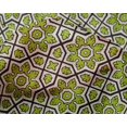 thumbnail image 4 of oneOone Silk Tabby Lime Green Fabric Geometric & Floral Block Craft Projects Decor Fabric Printed By The Yard 42 Inch Wide, 4 of 4