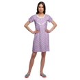 thumbnail image 2 of Moomaya Womens Button Placket Nursing Nightwear Printed Nightdress For Ladies, 2 of 5