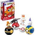 thumbnail image 1 of MEGA Pokémon Fire-Type Team Building Toy Kit, 4 Action Figures (105 Pieces) for Kids, 1 of 6