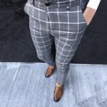 thumbnail image 1 of RKSTN Pants for Men Fall Check Business Straight Pants Loose Trousers Straight Leg Pants, 1 of 4