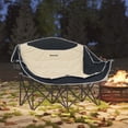thumbnail image 2 of Outsunny Chaise de Camping Double, Chaise de Camp Rembourrée avec Porte-Gobelets, Kaki, 2 of 10