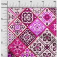 thumbnail image 2 of oneOone Cotton Silk Dark Magenta Fabric Abstract Traditional Sewing Craft Projects Fabric Prints By Yard 42 Inch Wide, 2 of 4